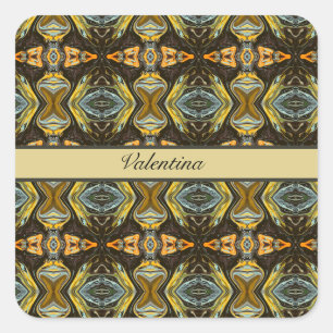 Moroccan style marble customisable square sticker