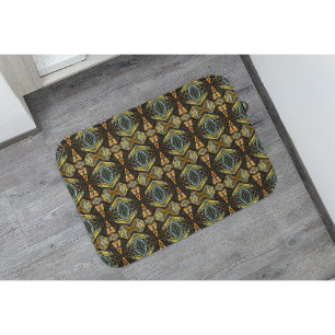 Moroccan style marble in liquid colours       bath mat