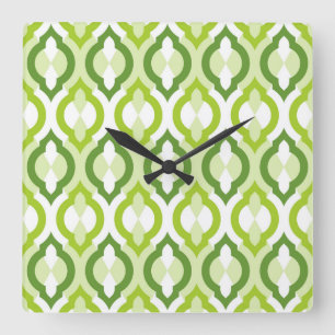 Moroccan Style Pattern Square Wall Clock