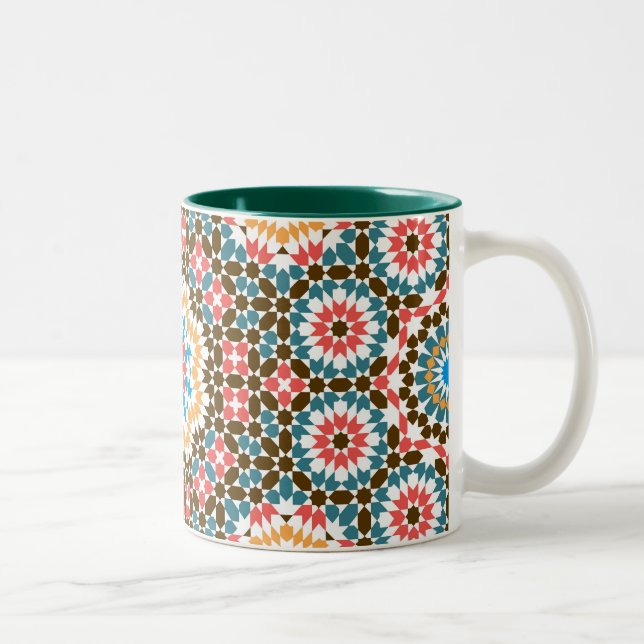 Moroccan style pattern Two-Tone coffee mug (Right)