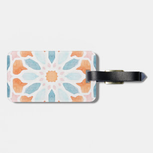 Moroccan style pillow in blue and orange style 2 luggage tag