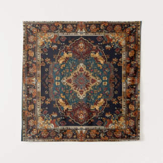 Moroccan Style Red Blue Tapestry