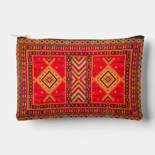 Moroccan Sunrise: Geometric Boho Elegance Accessory Pouch