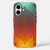 Moroccan Sunset Teal Orange Gradient