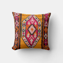 Moroccan Sunshine: Decorative Yellow Kilim Cushion