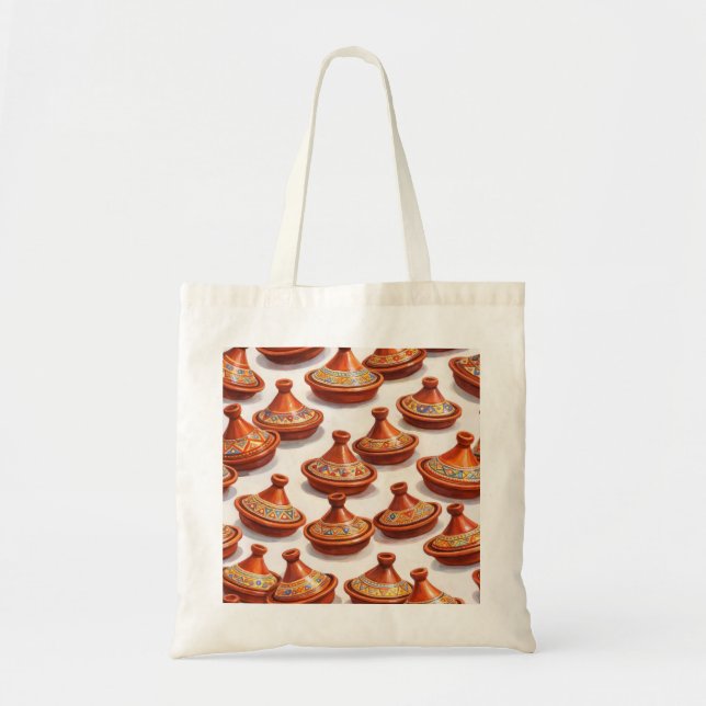Moroccan Tagine Pot Pattern Tote Bag (Front)