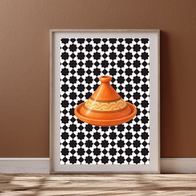 Moroccan Tagine Pot with Geometric Pattern Poster (Creator Uploaded)