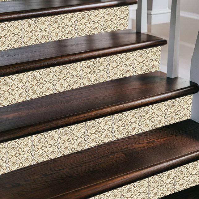 Moroccan Tapestry Mediterranean Beige & Ivory  Ceramic Tile (Creator Uploaded)