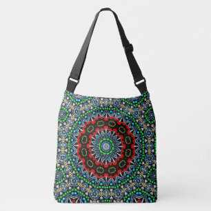 Moroccan Themed Mandala Pattern Crossbody Bag