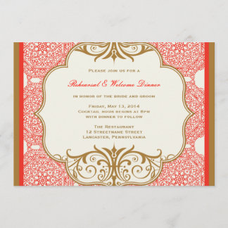 Moroccan Themed Rehearsal Dinner Invitation