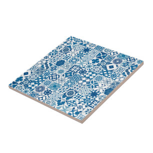 Moroccan tile - blue and white