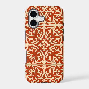 Moroccan tile - coral orange and peach