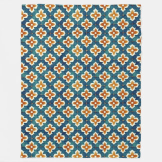 Moroccan Tile Fleece Blanket