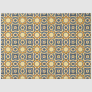 Moroccan tile in blues and yellows decoupage paper