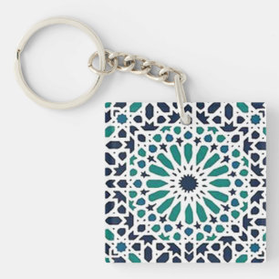 moroccan tile keychain