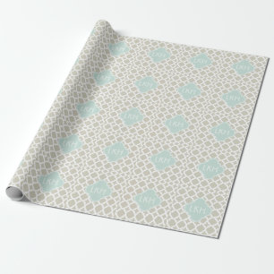 MOROCCAN TILE MONOGRAM WRAPPING PAPER