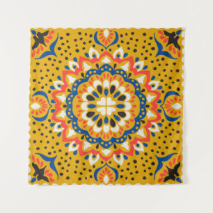 Moroccan tile mosaic illustration pattern tapestry