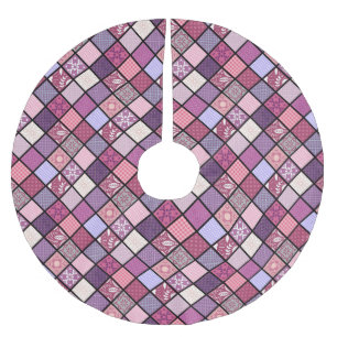 MOROCCAN TILE PATTERN BRUSHED POLYESTER TREE SKIRT