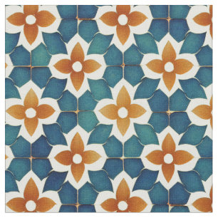 Moroccan tile pattern fabric