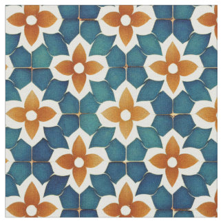 Moroccan tile pattern fabric