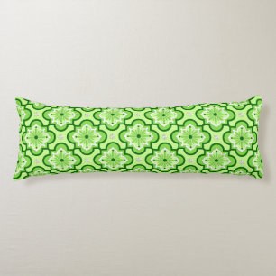 Moroccan tile pattern - Lime Green Body Cushion