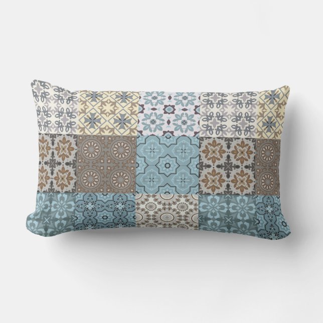 Moroccan Tile Pattern Lumbar Cushion (Front)