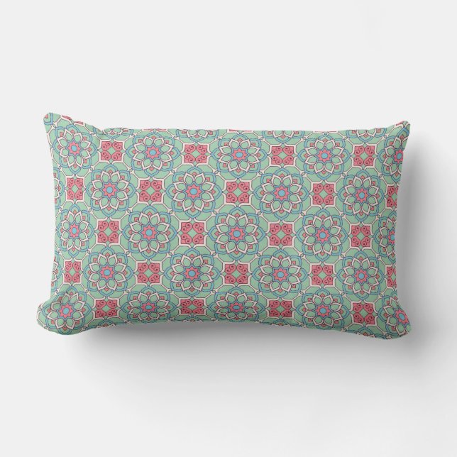Moroccan Tile Pattern Lumbar Cushion (Front)