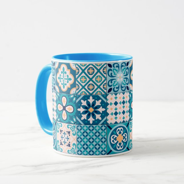 Moroccan Tile Pattern Mug (Front Left)