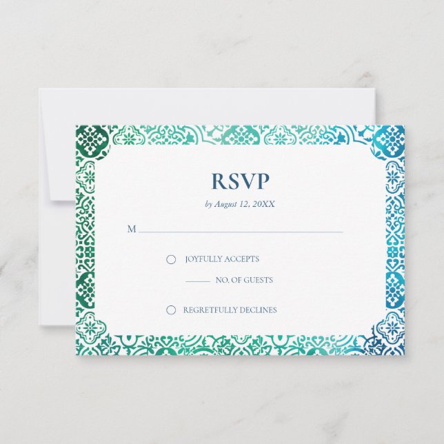 Moroccan Tile Pattern Response Card (Front)