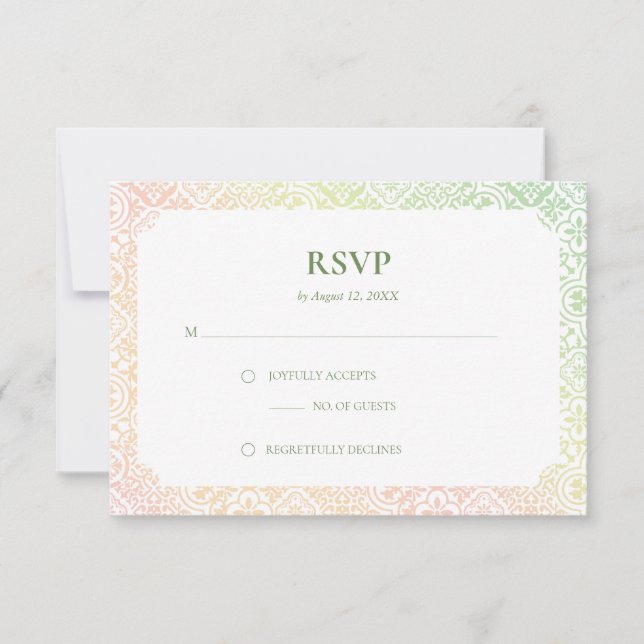 Moroccan Tile Pattern Response Card (Front)
