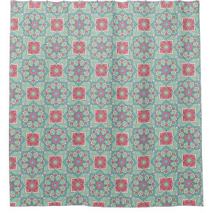 Moroccan Tile Pattern Shower Curtain