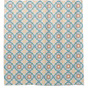 Moroccan Tile Pattern Shower Curtain