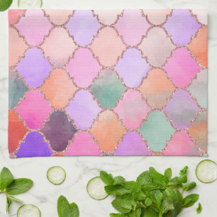 Moroccan Tile Pattern Tea Towel
