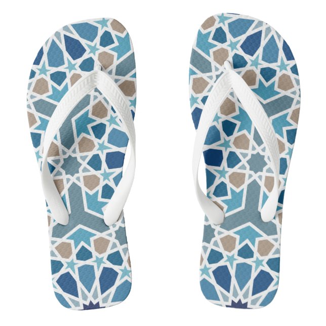 Moroccan Tile Pattern Thongs (Footbed)
