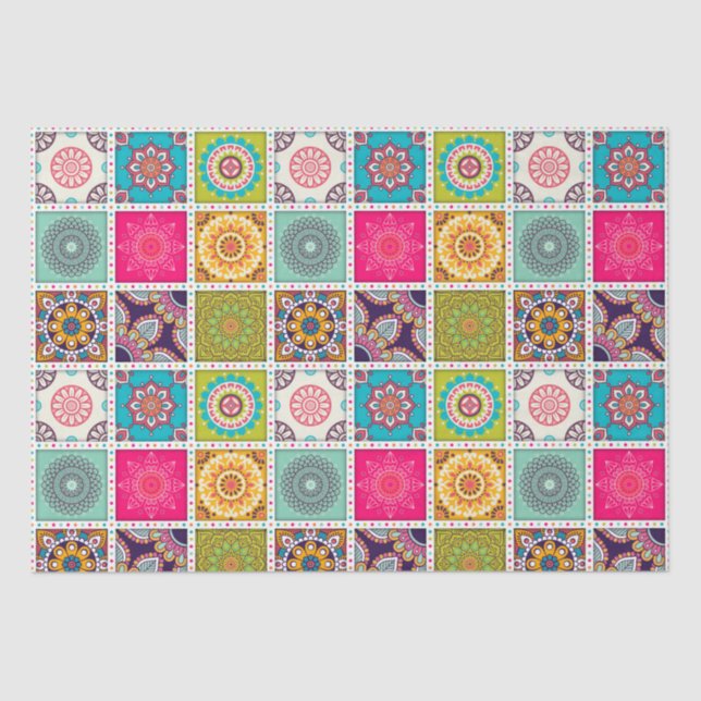 Moroccan Tile Pattern  Tissue Paper (Front)