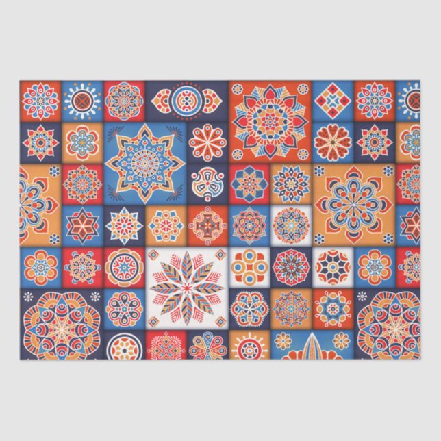 Moroccan Tile Pattern  Tissue Paper (Front)