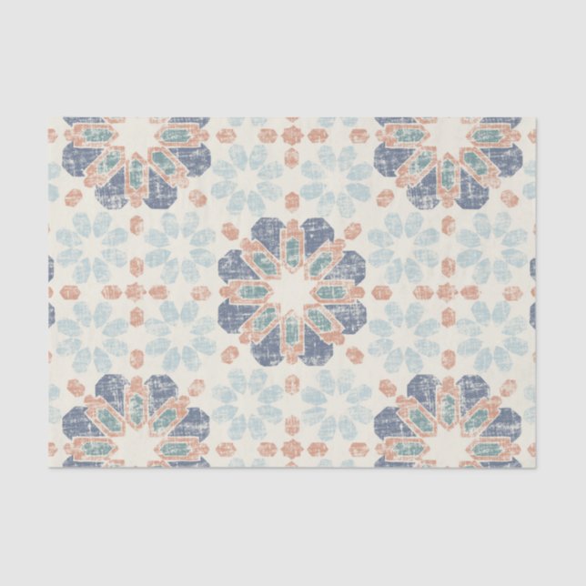 Moroccan Tile - Periwinkle Tissue Paper (Front)