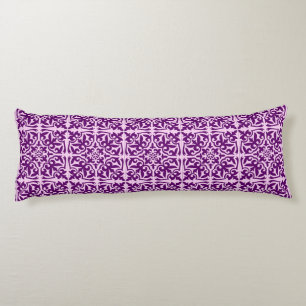 Moroccan tile - purple and orchid body cushion