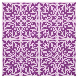 Moroccan tile - purple and orchid fabric