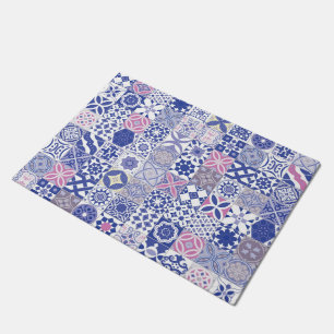 Moroccan tile - purple and pink doormat