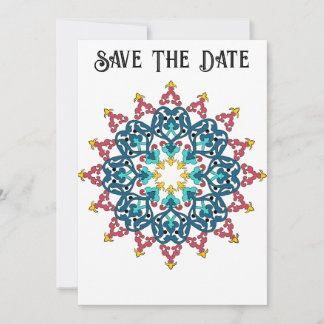Moroccan Tile Save The Date Card