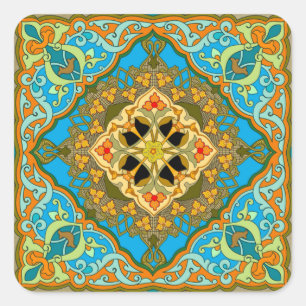 Moroccan Tile Square Sticker