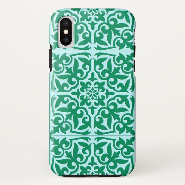 Moroccan tile - turquoise and aqua Case-Mate iPhone case (Back)