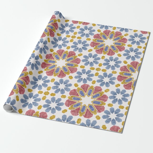 Moroccan Tile Wrapping Paper (Unrolled)