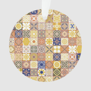 Moroccan tile-Yellow and blue Ornament