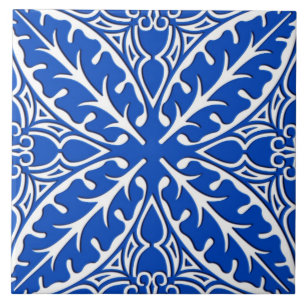 Moroccan tiles - cobalt blue and white