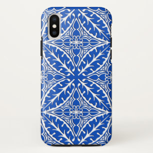Moroccan tiles - cobalt blue and white iPhone XS case