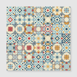 Moroccan tiles, colourful seamless pattern.