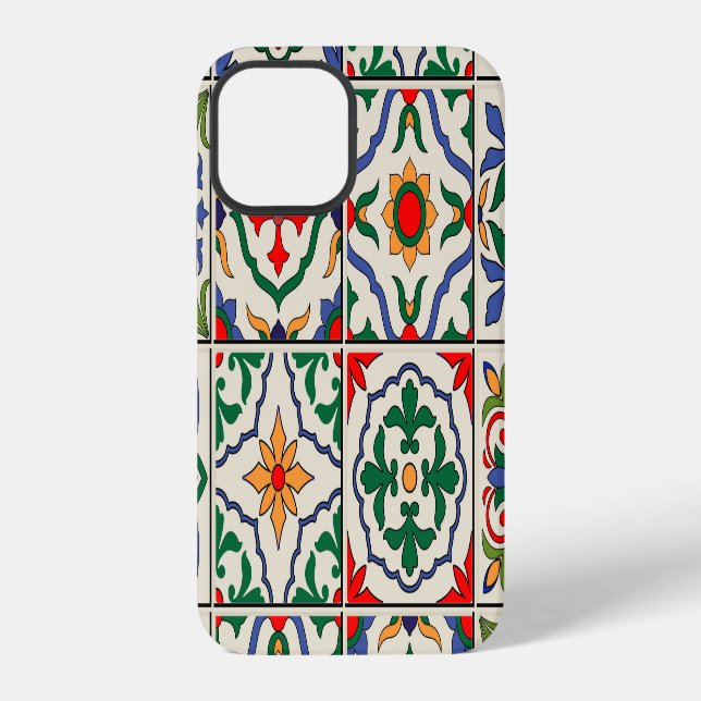 Moroccan Tiles: Colourful Seamless Pattern. iPhone Case (Back)