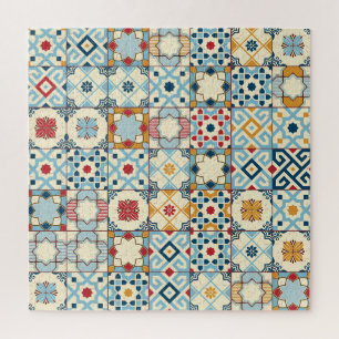 Moroccan tiles, colourful seamless pattern. jigsaw puzzle